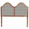 Baxton Studio Hazel Vintage Classic Ash Walnut Finished Wood and Synthetic Rattan Full Size Arched Headboard 181-11127-Zoro - alternate 5
